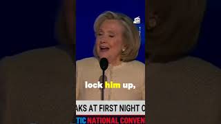 Lock Him Up Hillary Clinton Points Out Trump Felonies at DNC [upl. by Roderigo]