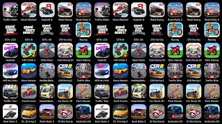 Games Traffic Ridder Most wanted Asphalt 8 Rebel Racing Rush Rally 3 GTA LCS GTA III [upl. by Nafets433]