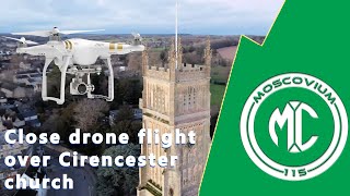 Drone video footage circling Cirencester church St John Baptist [upl. by Dar221]