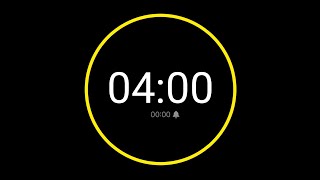 4 Minute Countdown Timer with Alarm  iPhone Timer Style [upl. by Tahmosh]