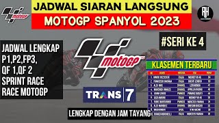 Jadwal Motogp Spanyol 2023  Seri ke 4 Gp Spanyol  Klasemen Motogp 2023 Terbaru Jadwal Motogp 2023 [upl. by Aldas]