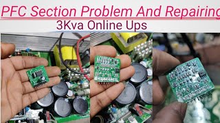 PFC Section Problem And Repairing  3kva Online Ups jitendraElectronicss [upl. by Elonore753]