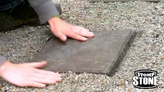 How to Install Stomp Stone recycled rubber pavers [upl. by Airdnola488]