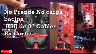 No Prende No carga bocina KSR de 8 Cables En CortoS [upl. by Anad]