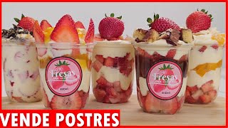 Receta MILLONARIA 💲 6 FRESAS con CREMA Postres Para GANAR muchos CLIENTES [upl. by Nitsid]