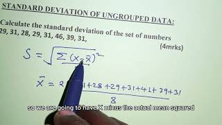 Standard deviation for Ungrouped data StandardDeviation UngroupedData Statistics [upl. by Je219]