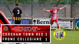 Corsham Town Reserves FC 1 V 1 Frome Collegians FC  Official Match Highlights [upl. by Hyozo]