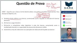 QUESTÃO 29007  POLÍTICA MONETÁRIA CPA20 CEA AI ANCORD [upl. by An]