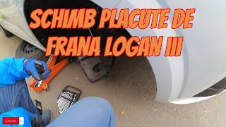 Cum sa schimbi placutele de frana la Dacia Logan III [upl. by Pergrim362]