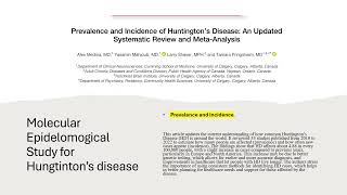 Study of Prevalence and Incidence of Huntingtons Disease [upl. by Launce]