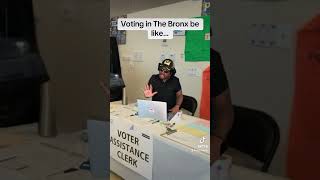 Voting in the Bronx be like… comedy election election2024 nyc nycvotes [upl. by Salb]