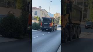 Orange Montenegrin Scania XT spotted in Kotor 🇲🇪 scania scaniaxt truckspotting montenegro [upl. by Hilarius743]