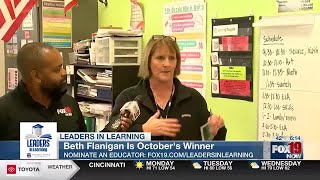 Teacher Beth Flannigan at Williowville Elementary wins Octobers Leaders in Learning award [upl. by Nagaer]