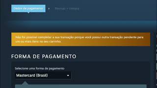 STEAM  Não foi possível completar a sua transação porque você possui outra transação pendente [upl. by Millan]