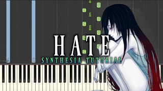 Dark Piano  Hate  Synthesia Tutorial [upl. by Nathanson]