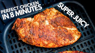 The BEST Air Fryer Chicken Breast In 8 MINUTES  SUPER JUICY [upl. by Rodrique]