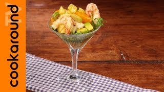 Cocktail di gamberi avocado e mela  Ricetta antipasto [upl. by Inesita]