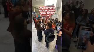 UDIT NARAYAN amp Aditya Narayan welcome at Toronto Airport for live shows india bollywood music PT2 [upl. by Yennep]