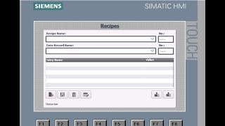 Recipe View in TIA Portal WinCC [upl. by Orestes]