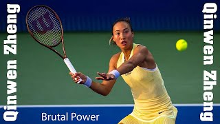 Qinwen Zheng 💖 Brutal Power Tennis star from China [upl. by Ayt]