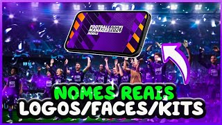 NOMES REAISLOGOSFACESKITS NO FOOTBALL MANAGER 2024 MOBILE 📲✅ [upl. by Ratcliffe]