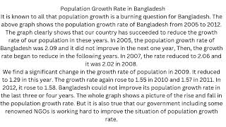 Graph amp Chart Population Growth Rate In Bangladesh  Graph description বাংলা অনুবাদ সহ [upl. by Lottie917]