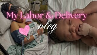 LABOR amp DELIVERY VLOG 💕 Raw Labor at 37 wks  medicated birth  Positive delivery experience [upl. by Annoerb]