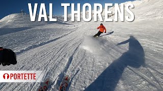 Skiing red piste Portette in Les 3 Vallées Val Thorens [upl. by Web]