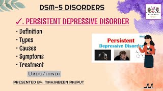 Persistent Depressive Disorder Dysthymia  Risk Factors Symptoms Diagnosis Treatment  DSM5 [upl. by Haral788]