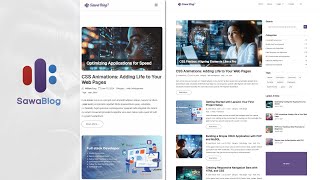 SawaBlog  Simple Responsive HTML Blog Template [upl. by Newcomb674]