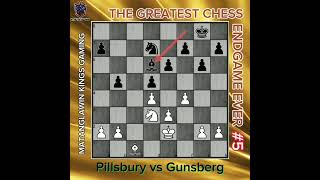 The Greatest Chess Endgame Ever No5 Harry Nelson Pillsbury vs Isidor Gunsberg Hasting 1895 10 [upl. by Rozele524]