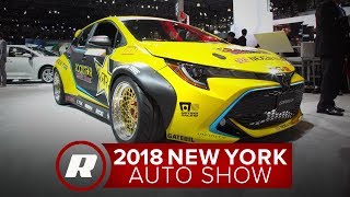 Fredric Aasbo shows off his 1000 HP 2019 Toyota Corolla Hatchback  2018 NY Auto Show [upl. by Aphrodite438]