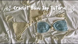 Crochet Bikini Top Tutorial  2 different styles [upl. by Nivat825]