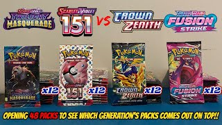 TWILIGHT MASQUERADE amp POKEMON 151 vs CROWN ZENITH amp FUSION STRIKE Pokemon Card Opening Battle [upl. by Ayhtak144]