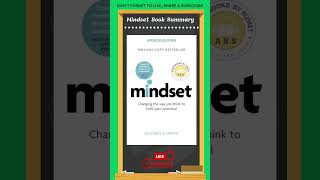 Mindset by Carol Dweck Audiobook  60 Second Summary shorts books shortsfeed [upl. by Ymas]