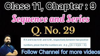 Class 11 Maths Chapter  9 Sequence and Series Q No 29 Solution [upl. by Lisabet]