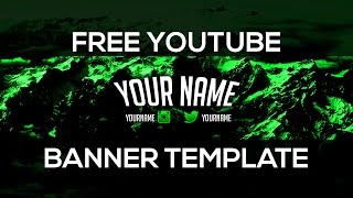 FREE Epic Green Gaming YouTube Banner Template 2016 [upl. by Beaufert462]