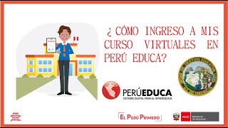 ¿CÓMO INGRESO A MIS CURSOS VIRTUALES EN PERUEDUCA [upl. by Jari]