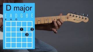 How to Play a D Major Open Chord  Guitar Lessons [upl. by Adnalay]