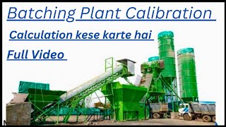 Batching Plant Calibration Full process  How to RMC Plant Calibration Report in Hindi [upl. by Atinar]