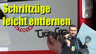 Schriftzug entfernen Auto Emblem bzw Logo spurlos entfernen so gehts am einfachsten [upl. by Feltie]