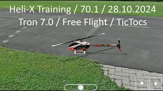 HeliX Training  701  28102024  Tron 70  Free Flight  TicTocs [upl. by Meekah]