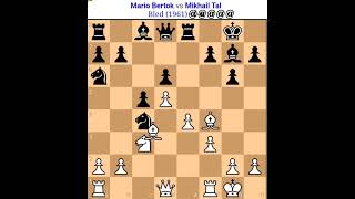 Mario Bertok vs Mikhail Tal Tal chess game Tal best sacrifices Tal amazing chess [upl. by Ardelle190]