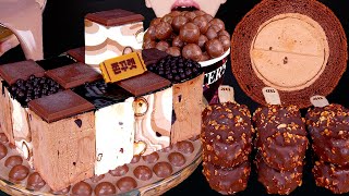 ASMR BASKIN ROBBINS CHOCOLATE ICE CREAM CAKE MALTESERS MAGNUM NUTELLA DESSERT MUKBANG먹방EATING SOUNDS [upl. by Cummings314]