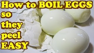 HARD BOILED EGGS  How to BOIL EGGS so they PEEL EASY and NO Eggshells StickSticking  HomeyCircle [upl. by Ecitnirp]