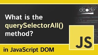 What is the querySelectorAll method in JavaScript  DocumentquerySelectorAll Explained [upl. by Breed]