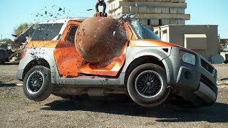 4 Ton Wrecking Ball in Slow Motion  The Slow Mo Guys [upl. by Nirrac]