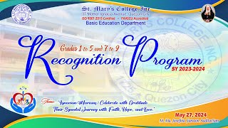 GRADES 1 to 5 and 7 to 9 RECOGNITION PROGRAM SY 20232024 [upl. by Aihsotal]