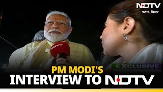 PM Modis interview to Marya Shakil of NDTV during Patna roadshow [upl. by Zosi]