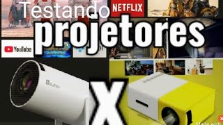 projetor salange YG300 e HY300 bom e barato comprados na Aliexpress vamos testar [upl. by Eilagam]